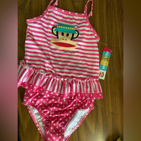 PAUL FRANK MONKEY Toddler SWIMMING BATHING SUIT 2 Piece Tankini NWT 3T - Picture 1 of 9